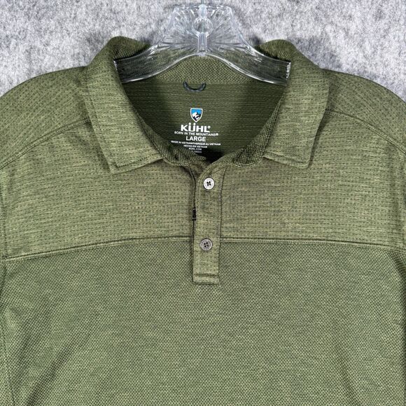 Kuhl Other - Kuhl Shirt Mens Size Large Green Engineered Polo Short Sleeve Performance